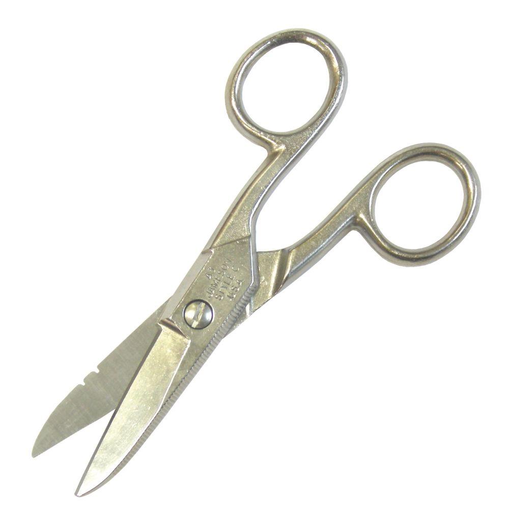 Jameson 5 in. Notched Serrated Splicer Scissors-32-21NS - The Home Depot