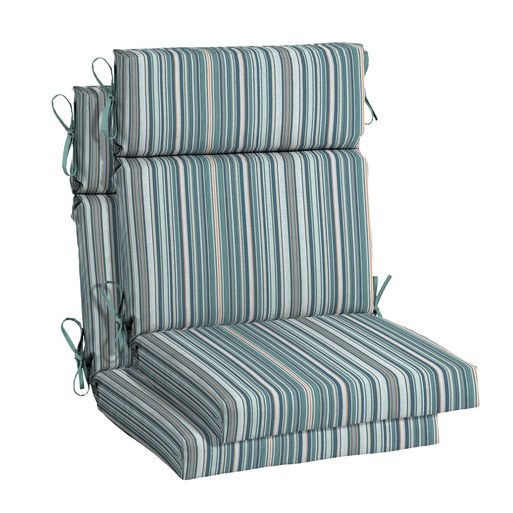 Hampton Bay 21 5 In X 24 Charleston Stripe High Back Outdoor Chair Cushion 2 Pack Tj1g216b D9d2 The Home Depot - Green High Back Patio Chair Cushions Hampton Bay 21 5 In X 24 Charleston Stripe High Back Outdoor Chair Cushion 2 Pack Tj1g216b D9d2 The Home Depot - Green High Back Patio Chair Cushions