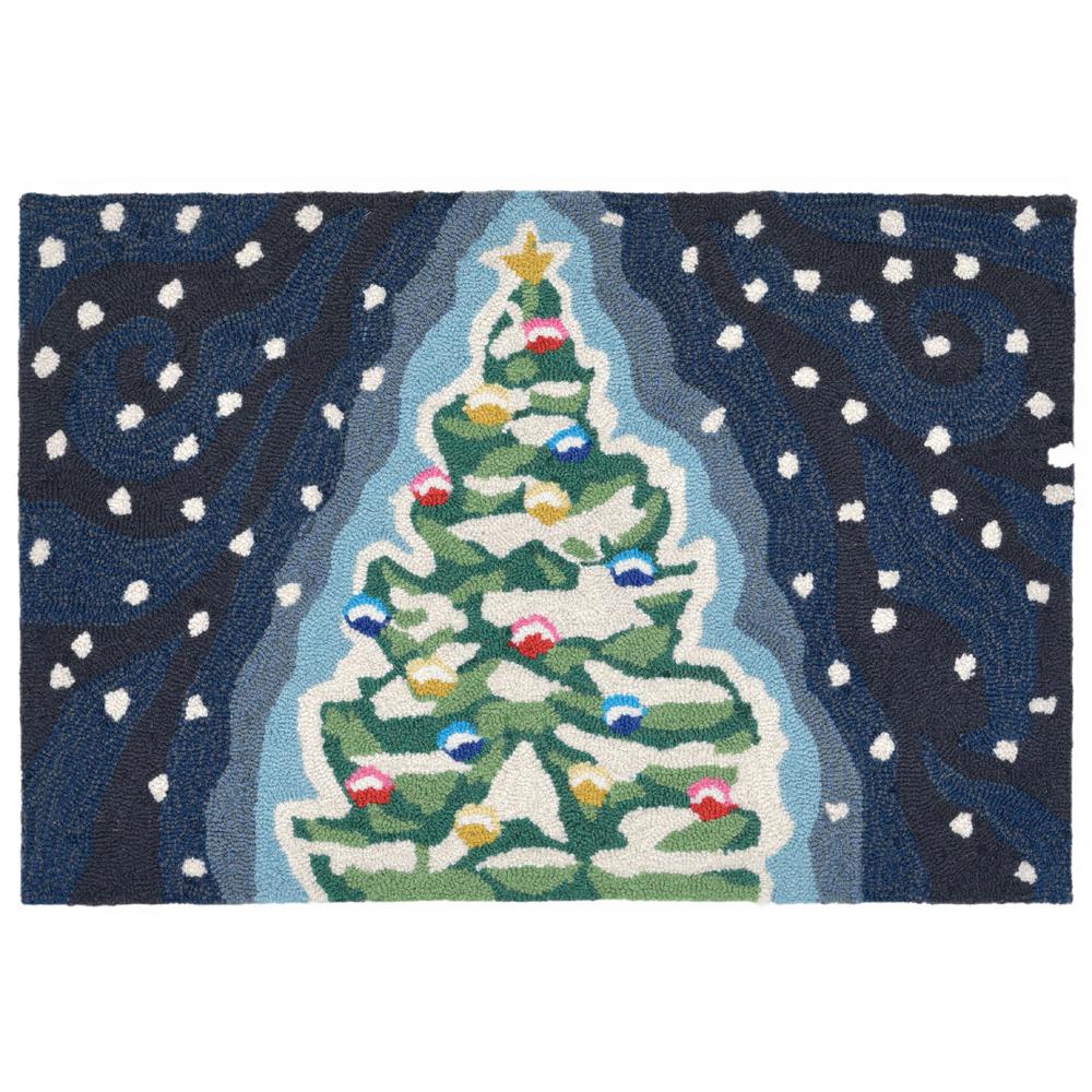 Woodside Holiday Evergreen Midnight 2 Ft X 3 Ft Rectangle Indoor
