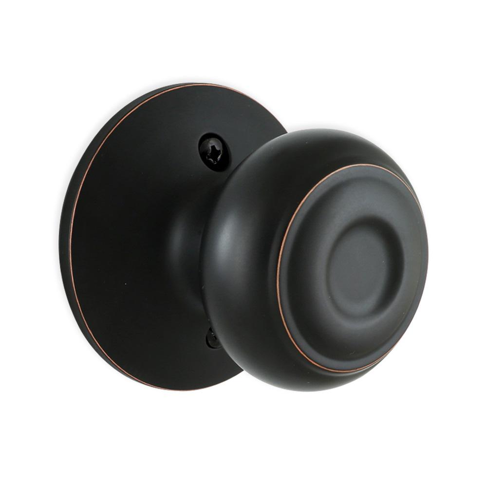 Bronze Defiant Door Knobs Door Hardware The Home Depot
