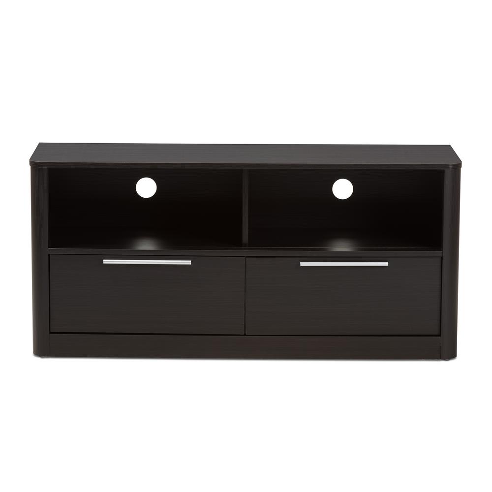 Baxton Studio Carlingford Dark Brown 2 Drawer Tv Stand 28862 7971 Baxton Studio Carlingford Dark Brown 2