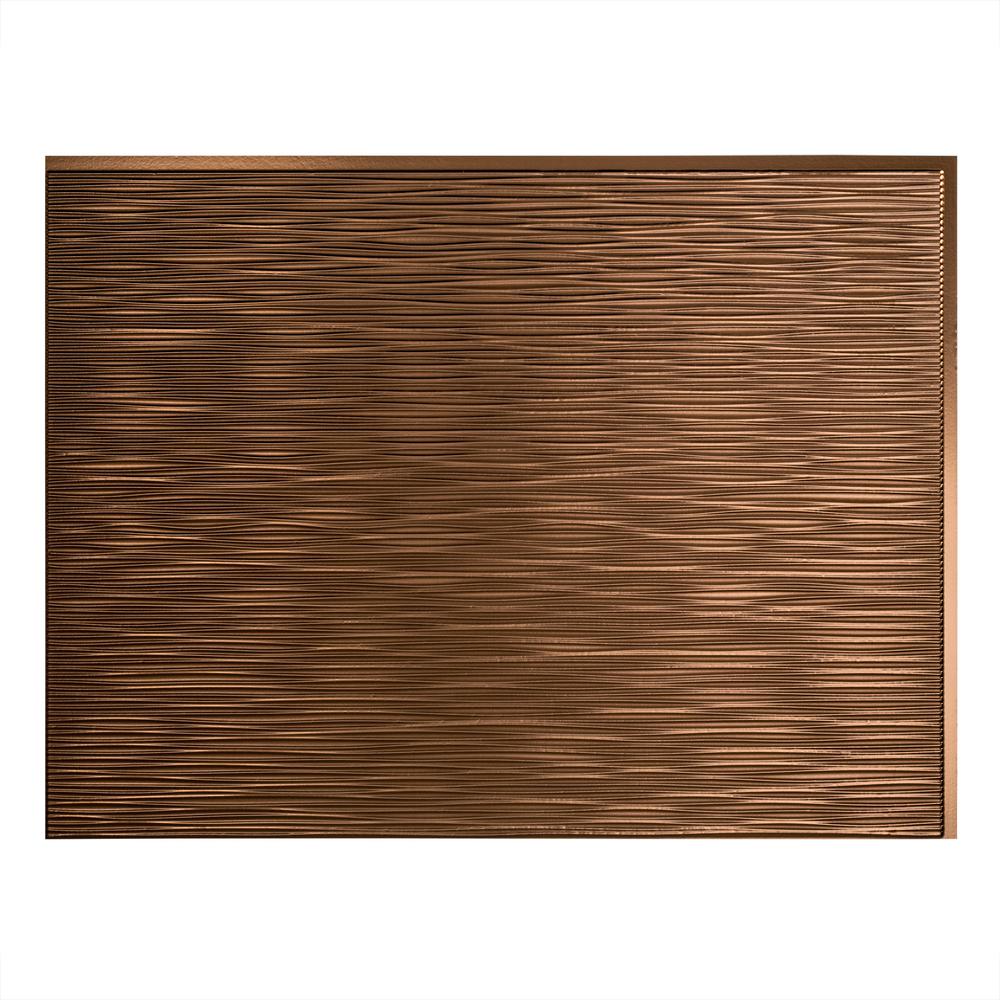 Fasade Ripple 18 in. x 24 in. Oil Rubbed Bronze Vinyl Decorative Wall