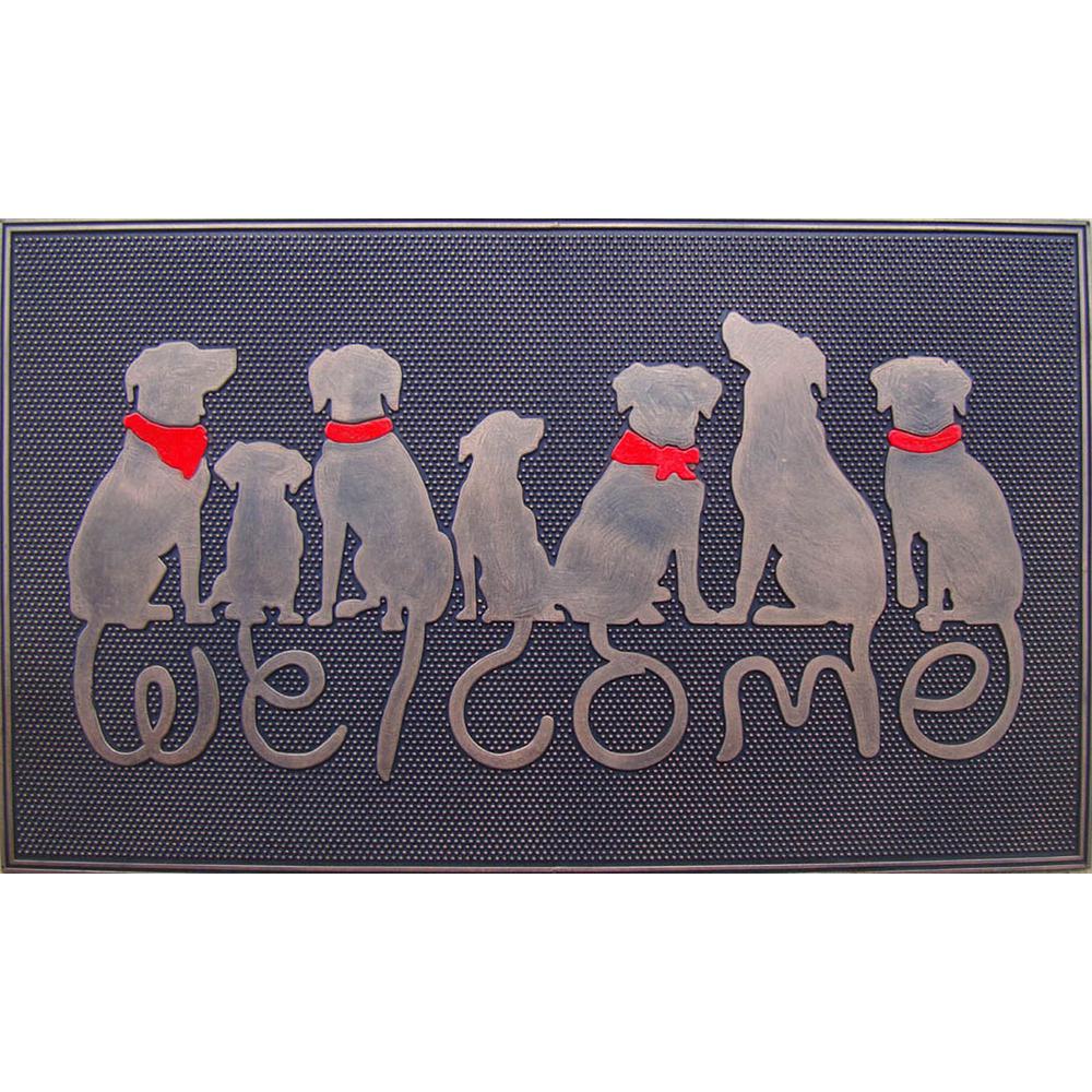 A1hc First Impression Bronze Dog Tail Welcome 18 In X 30 In