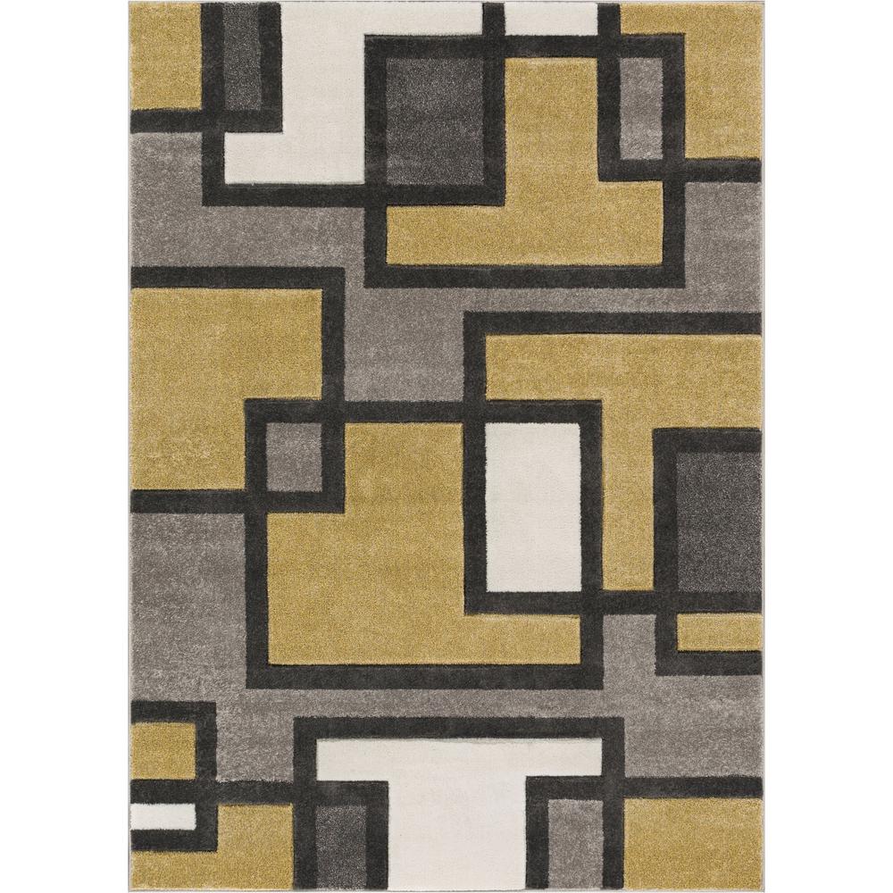 Modern 7 X 9 Gold Area Rugs The Home Depot Ruby Imagination Squares Gold 7 Ft X 9 Modern Area Rug