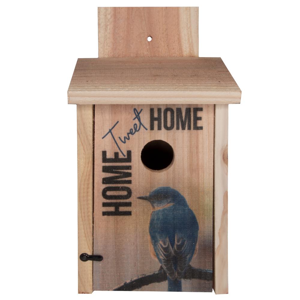 S and K Decorative Bird in Tree Cedar Blue Bird HouseBBHC1 The Home