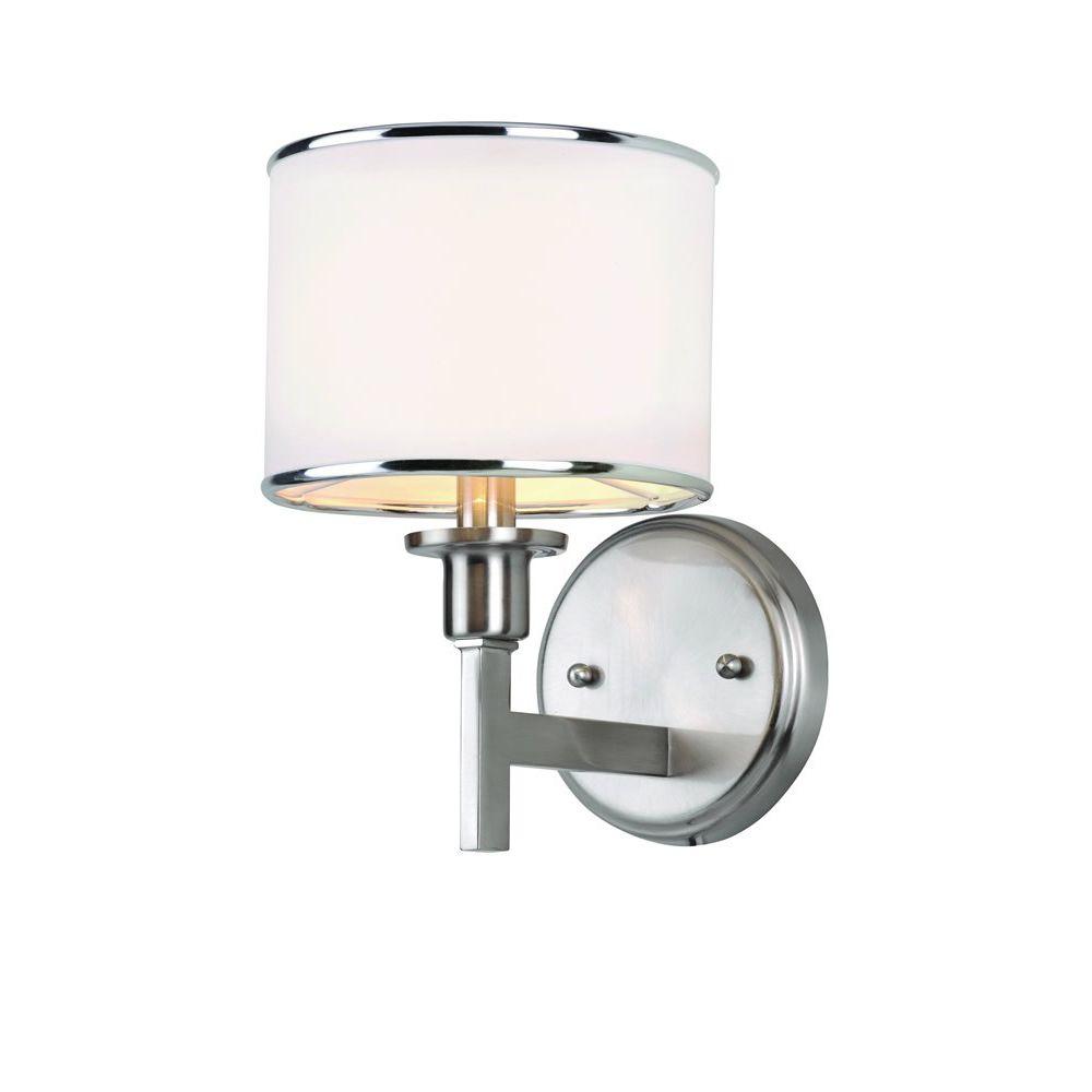 UPC 736916583305 product image for Bel Air Lighting Cabernet Collection 1-Light Brushed Nickel Sconce with White Li | upcitemdb.com