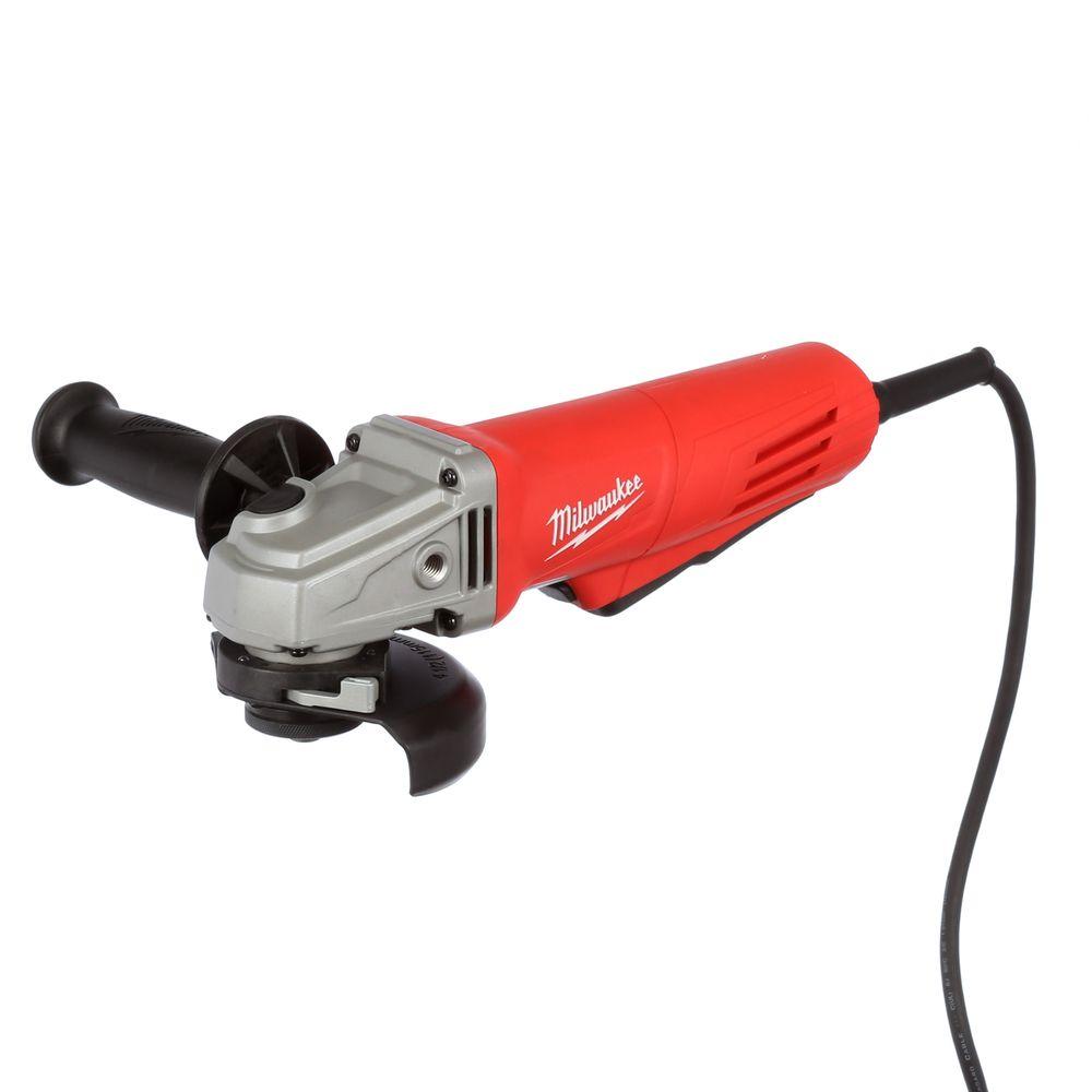Milwaukee 11 Amp 4.5 in. Small Angle Grinder with Paddle LockOn Switch