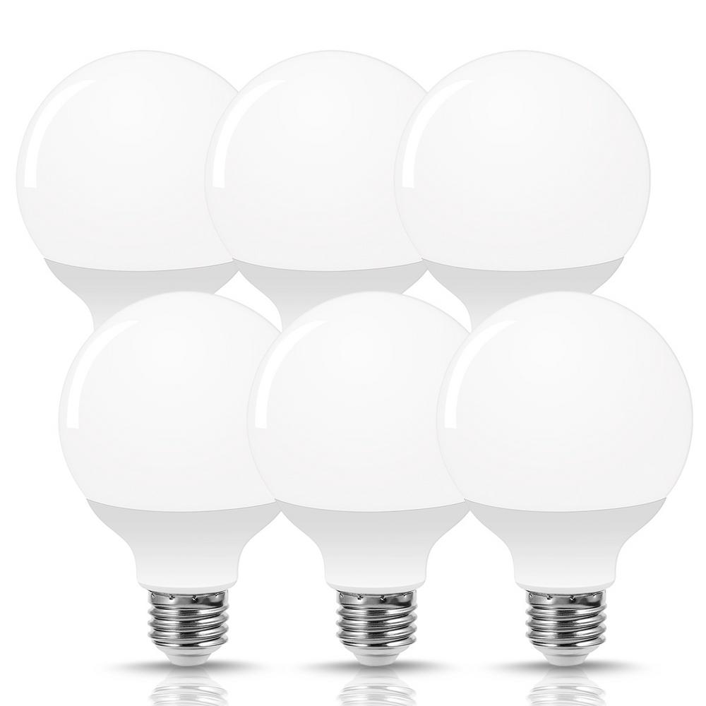 Warm 2700K E26 Medium Base G80 Antique LED Filament Light Bulbs 80W Equivalent 800LM G80-8W-2700K-6 Pack BORT 8W Vintage Globe LED Edison Bulbs G25 Dimmable
