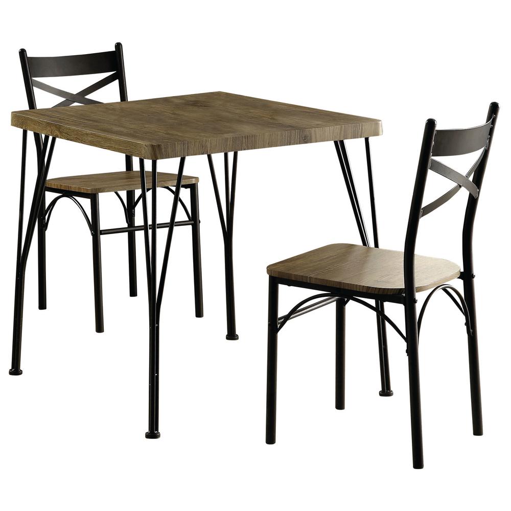 Furniture Of America Stasel 3 Piece Grey And Dark Bronze Dining Set Furniture Of America Stasel 3 Piece Grey And Dark Bronze Dining Set
