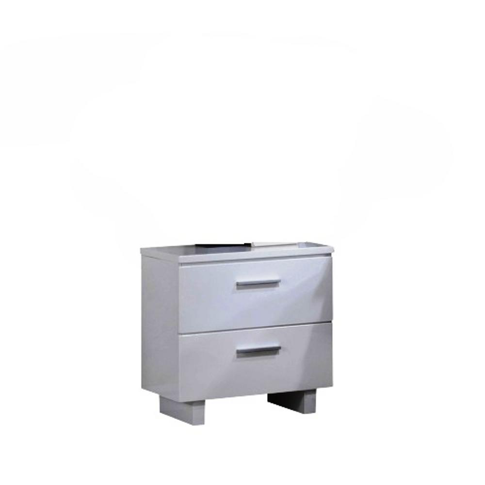 White High Gloss Nightstands Bedroom Furniture The Home Depot