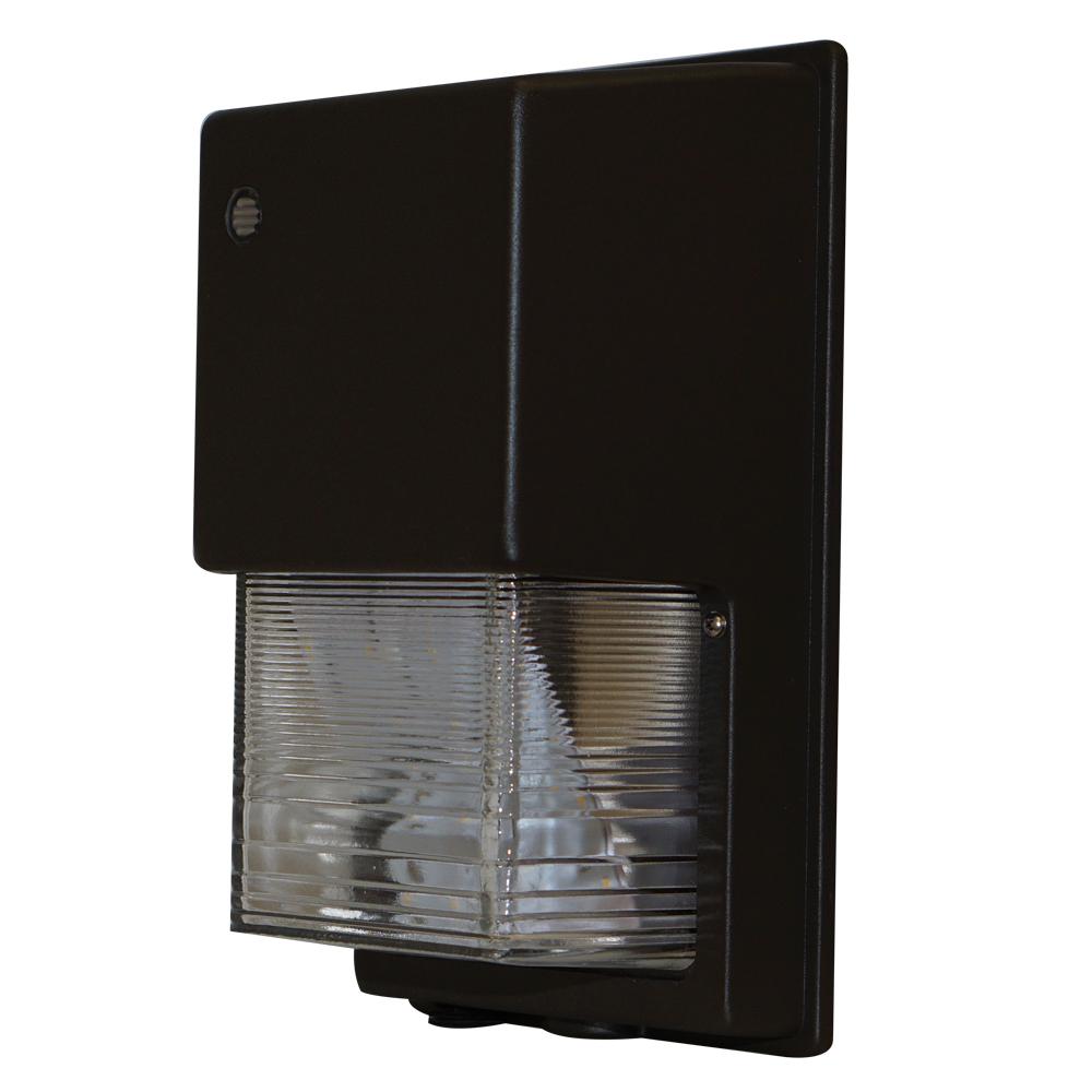 Dusk To Dawn Line Voltage Bronze Outdoor Wall Mounted Lighting Warwick 20 Watt Bronze Outdoor Integrated Led Wall Pack Light With Photocell Surge