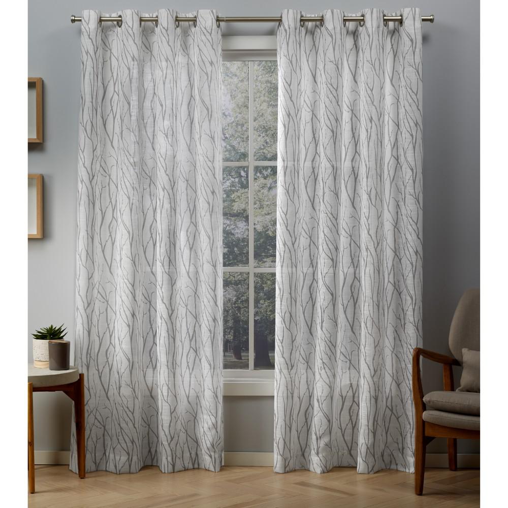 Exclusive Home Curtains Oakdale 54 in. W x 108 in. L Sheer Grommet Top