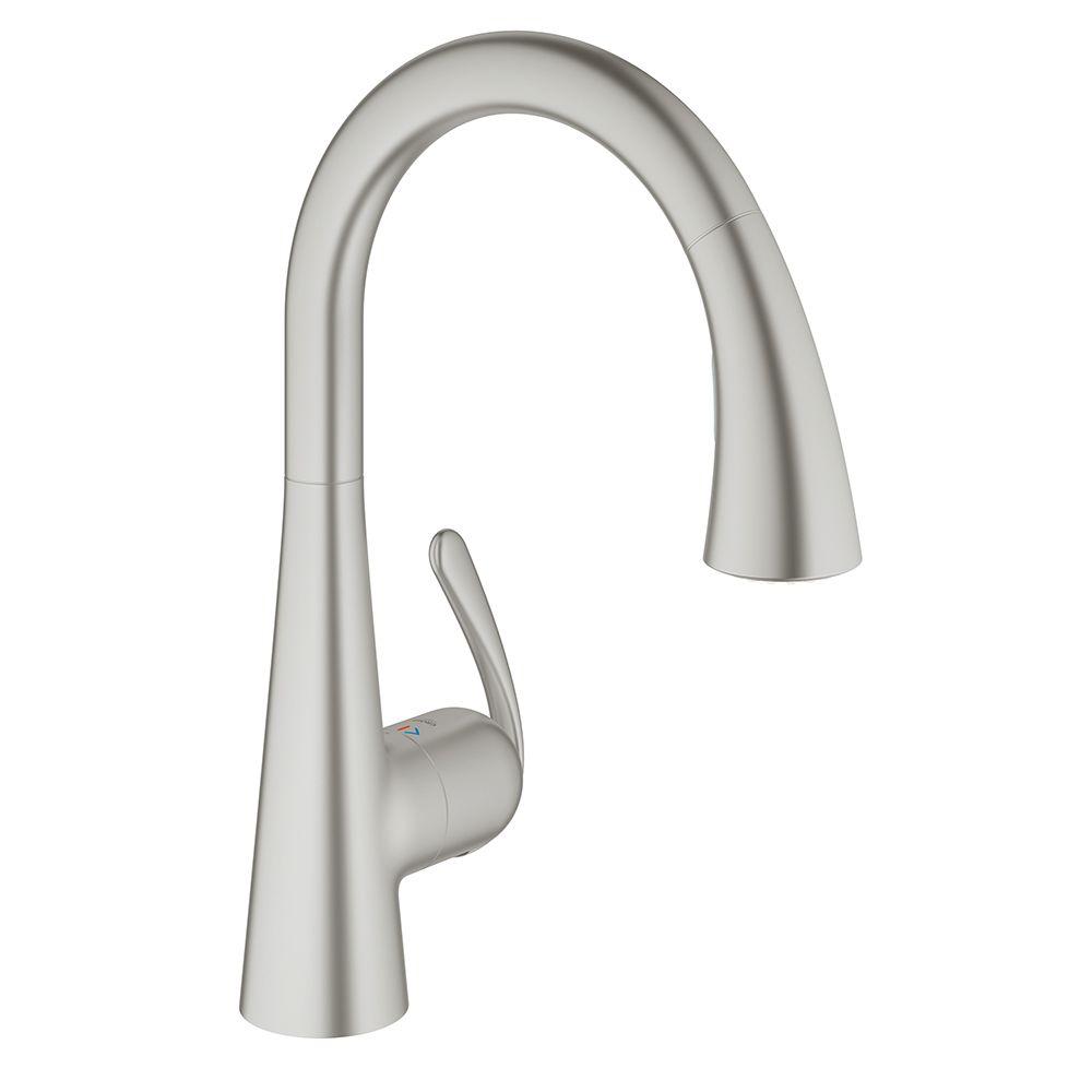 GROHE LadyLux3 Cafe Single Handle Pull Down Sprayer Kitchen Faucet