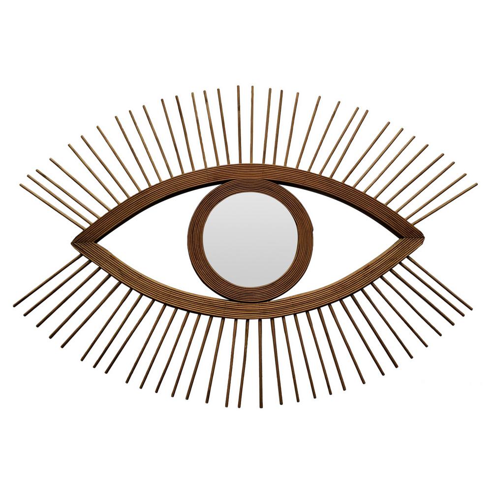 25 In Bamboo Wall Mirror Brown