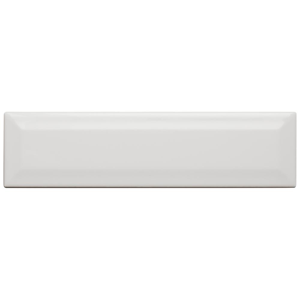 White Bathroom Wall Ceramic Tile The Home Depot Re Bright White 3 In X 12 Ceramic Bevel Wall Tile 9