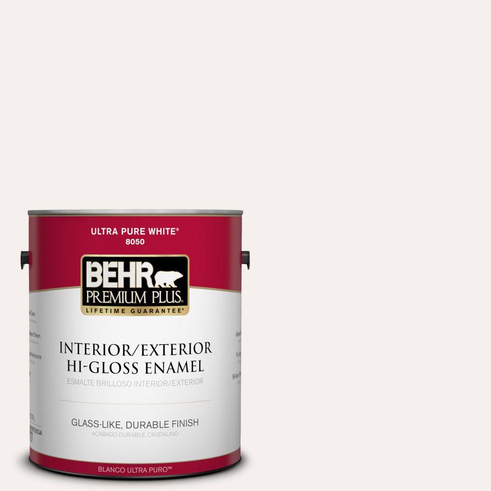 BEHR Premium Plus 1 gal. WB600 Luster White HiGloss Enamel Interior