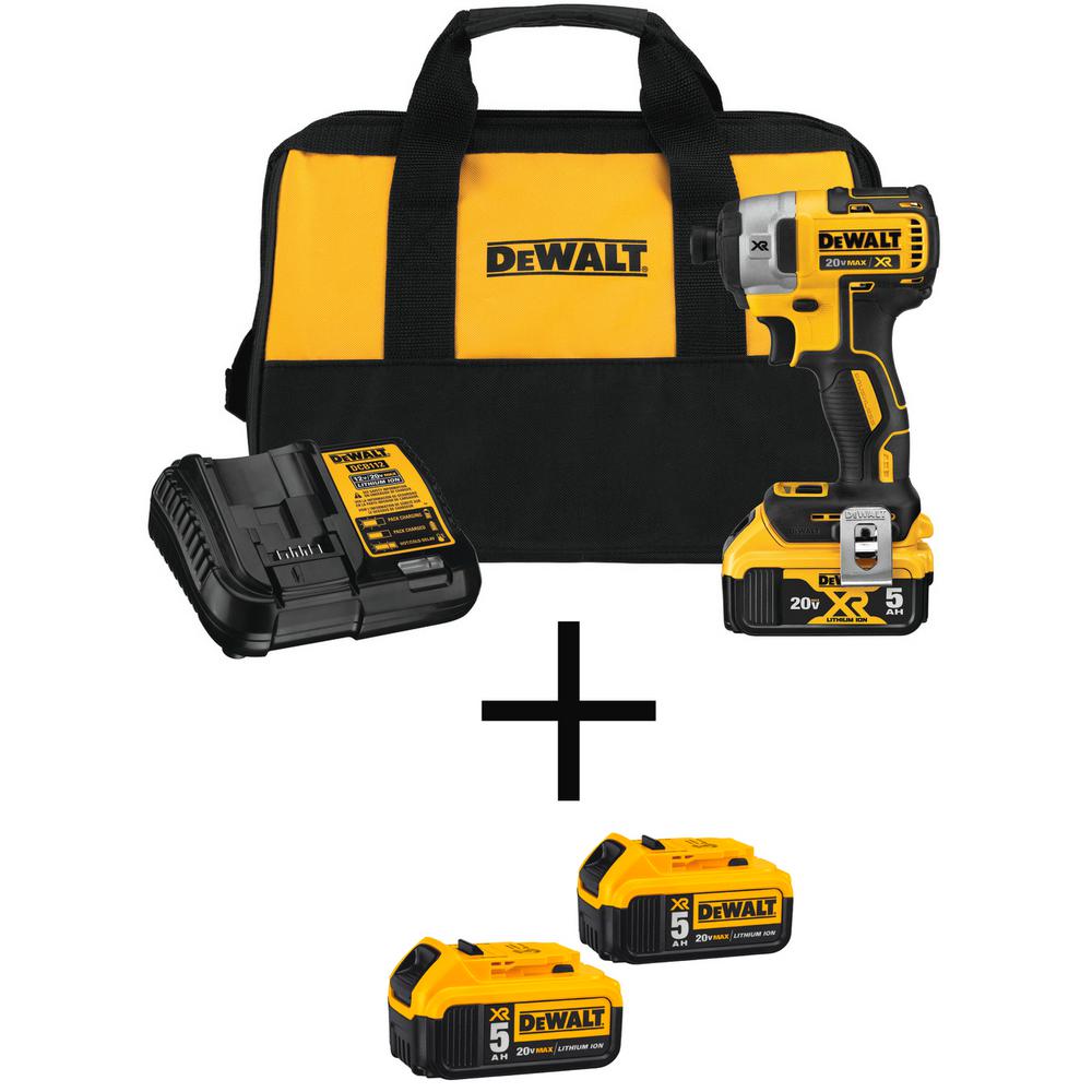 DEWALT 20Volt MAX LithiumIon Cordless 1/4 in. Impact Driver with 20