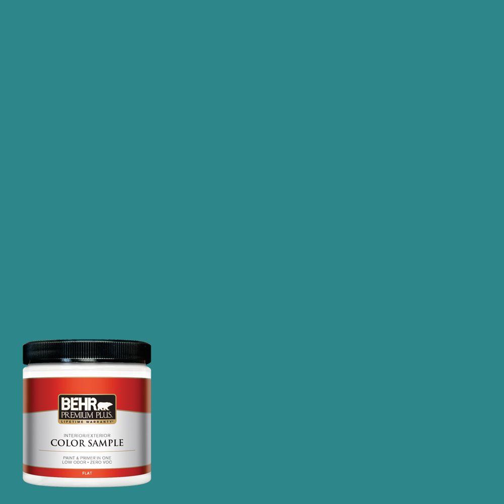 Behr Premium Plus 8 Oz M460 6 Thai Teal Flat Interior Exterior M460 6 Thai Teal Flat Interior Exterior