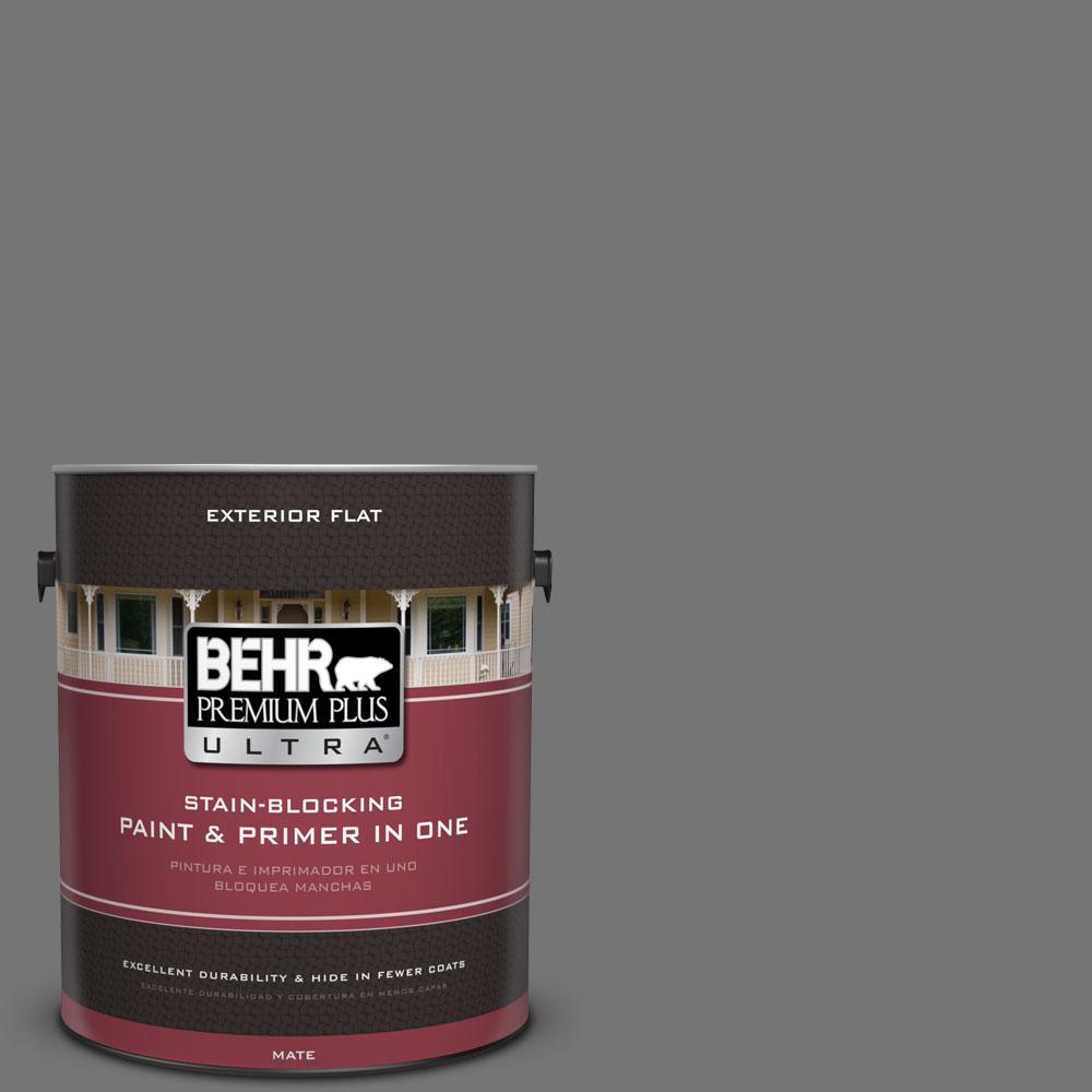 BEHR Premium Plus Ultra 1-gal. #N520-5 Iron Mountain Flat Exterior ...