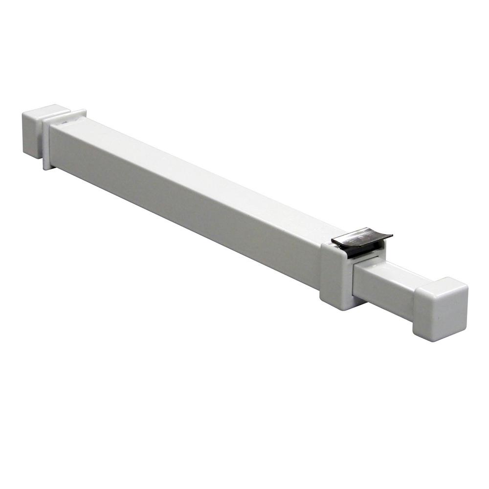 Ideal Security 10 In To 26 In White Adjustablewindow Security Bar With Child Proof Lock For Ventilation