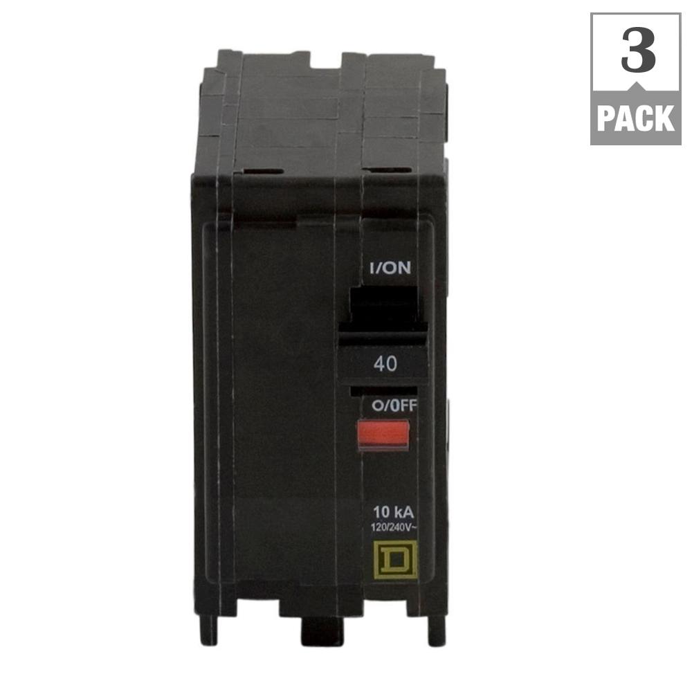 pack breaker 4 Breaker Amp Pack QO 40 (3 2 D Pole Square Circuit