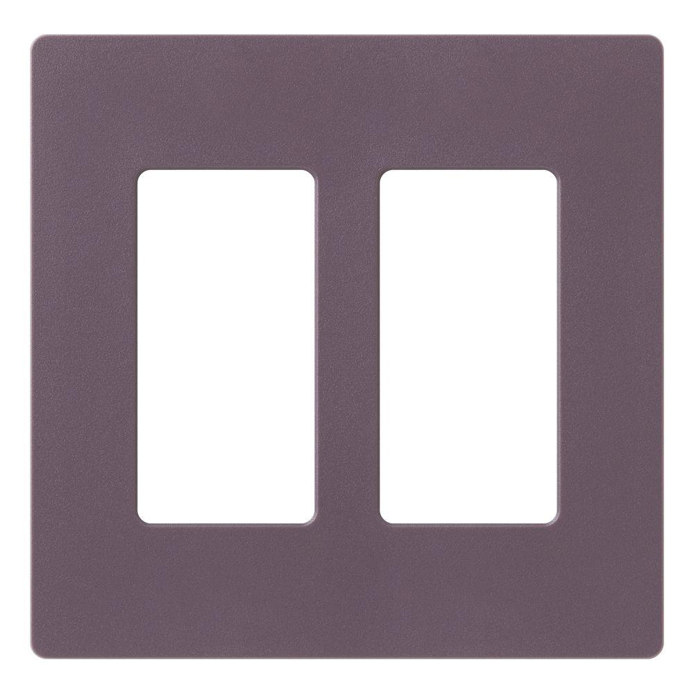 Lutron Claro 2 Gang Decora Wall Plate PlumSC2PL The Home Depot