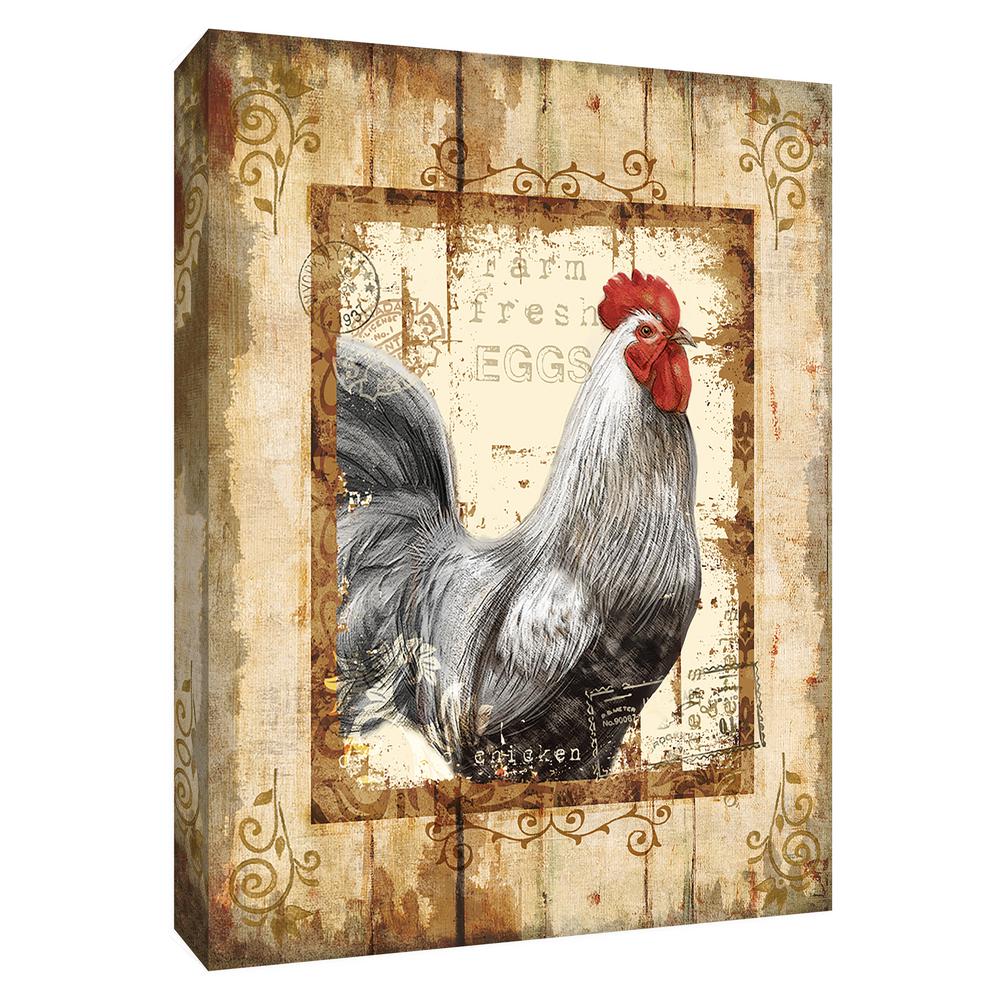 Ptm Images 12 In X 10 In Farm Fresh Rooster Canvas Wall Art 9 155132 The Home Depot