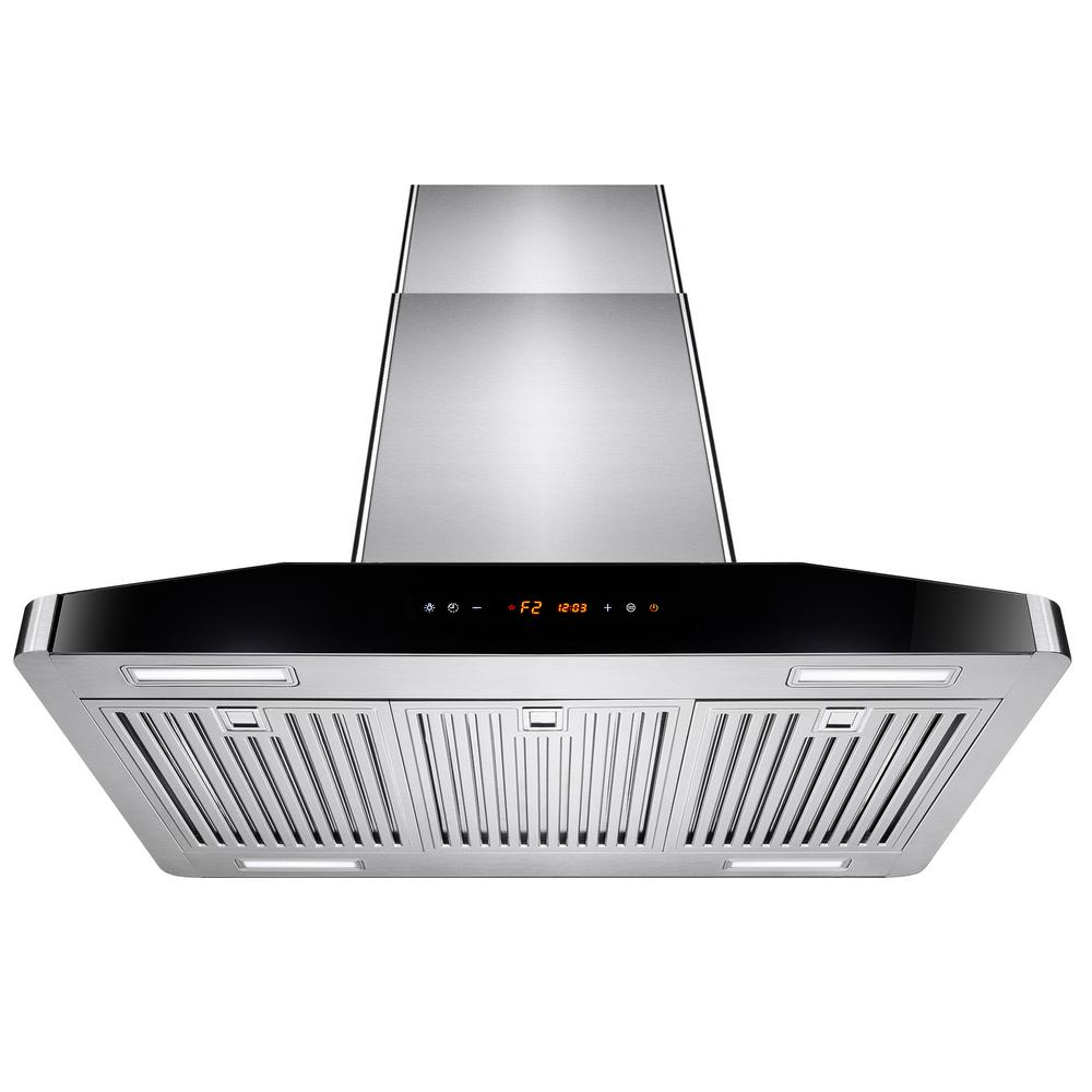 Akdy 30 In Convertible Kitchen Island Mount Range Hood Stainless Akdy 30 In Convertible Kitchen Island Mount Range Hood Stainless Steel With Touch Controls