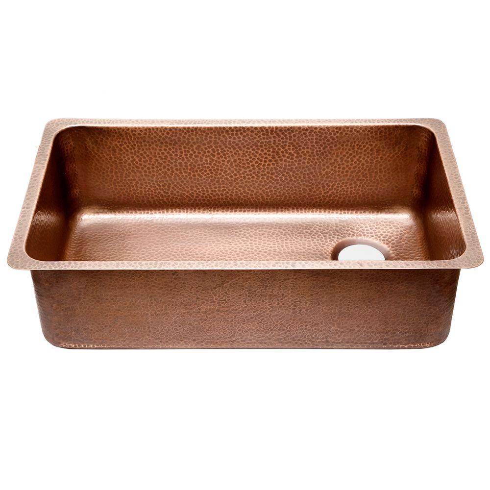 Sinkology David Chef Series Undermount Copper Sink 31 In 0 Hole