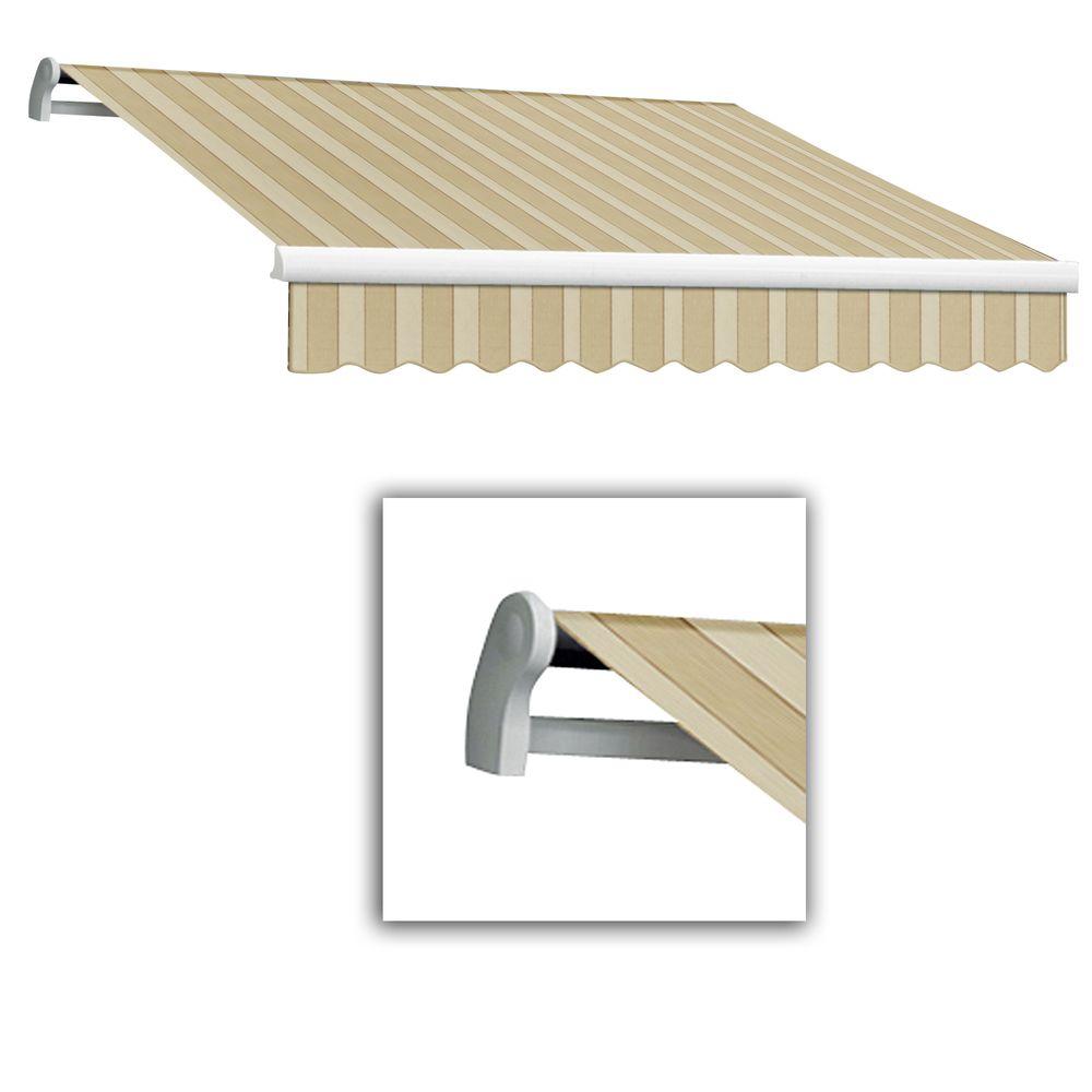 AWNTECH 20 ft. MauiLX Manual Retractable Acrylic Awning (120 in. Projection) in Linen/Almond