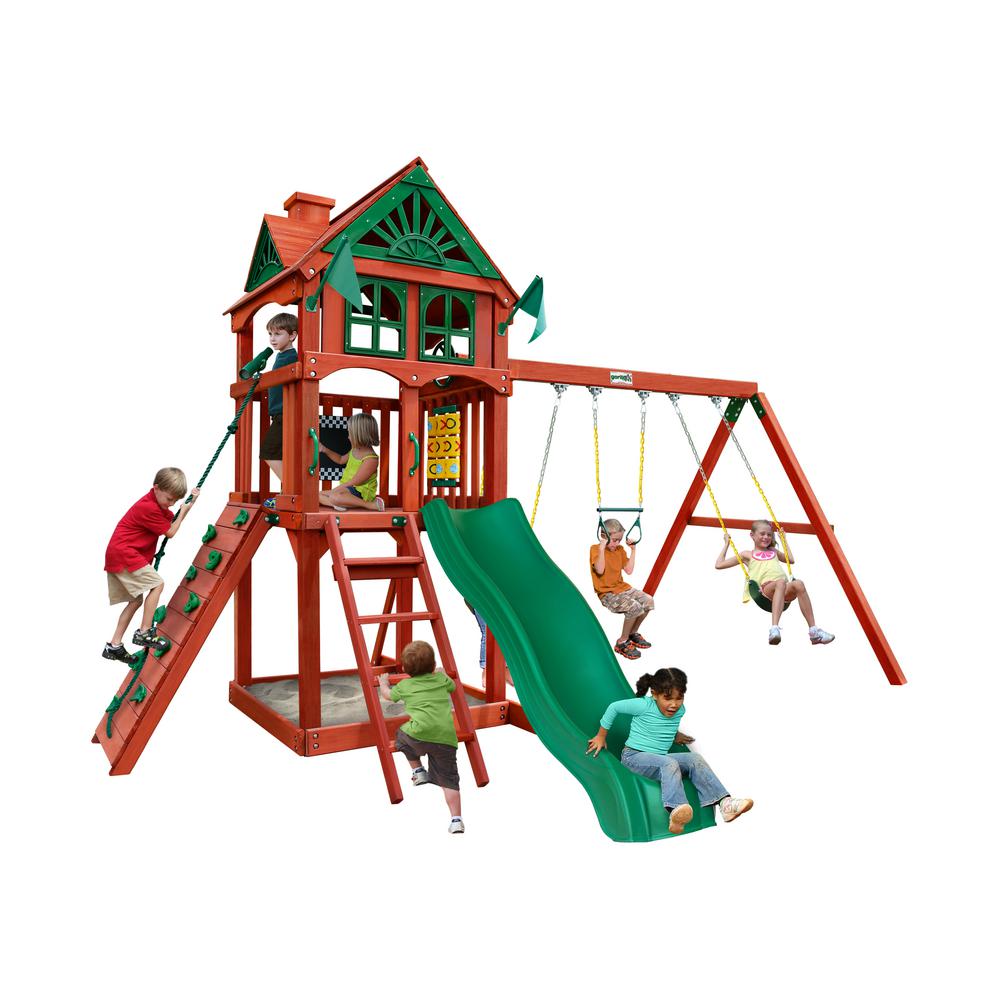 Gorilla Playsets Five Star II Cedar Swing Set With Natural Cedar