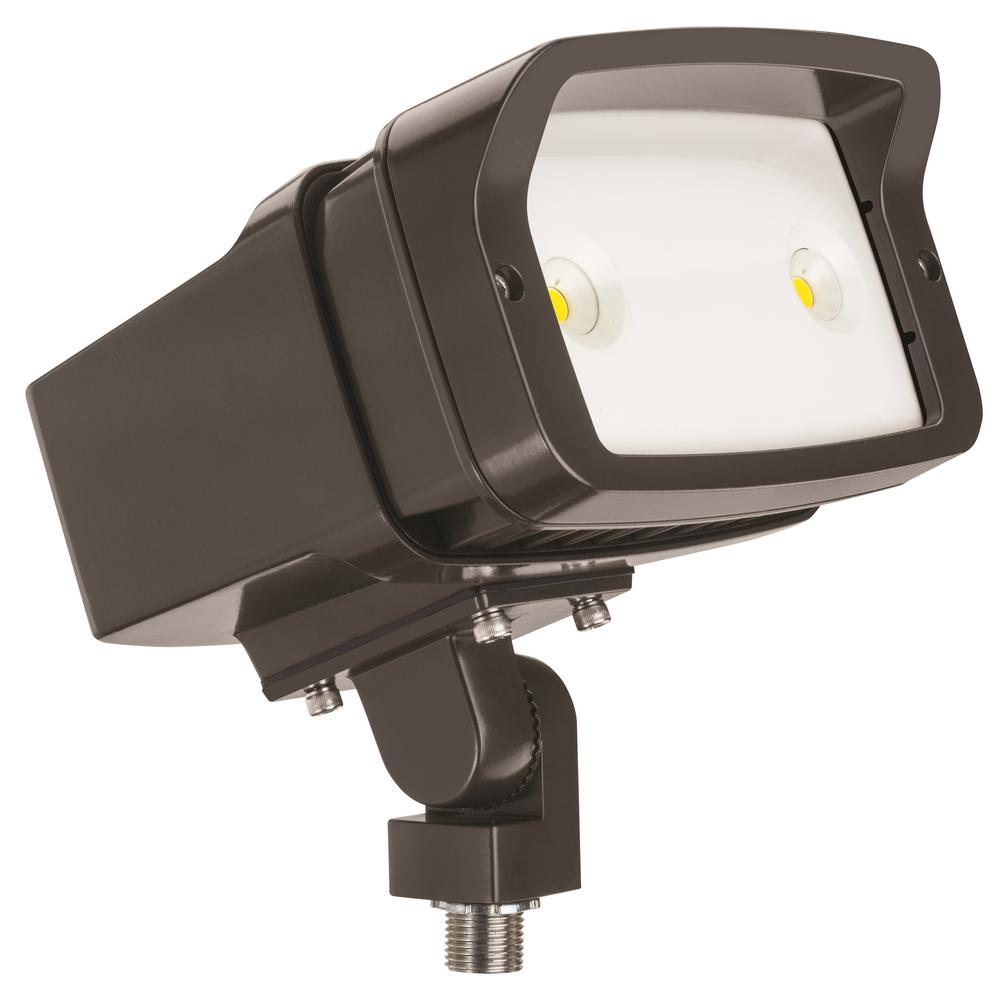 Landscape Flood Lights Lighting The Home Depot Ofl1 45 Watt Bronze Outdoor Integrated Led 4000k Cool White Knuckle Mount Landscape Flood Light