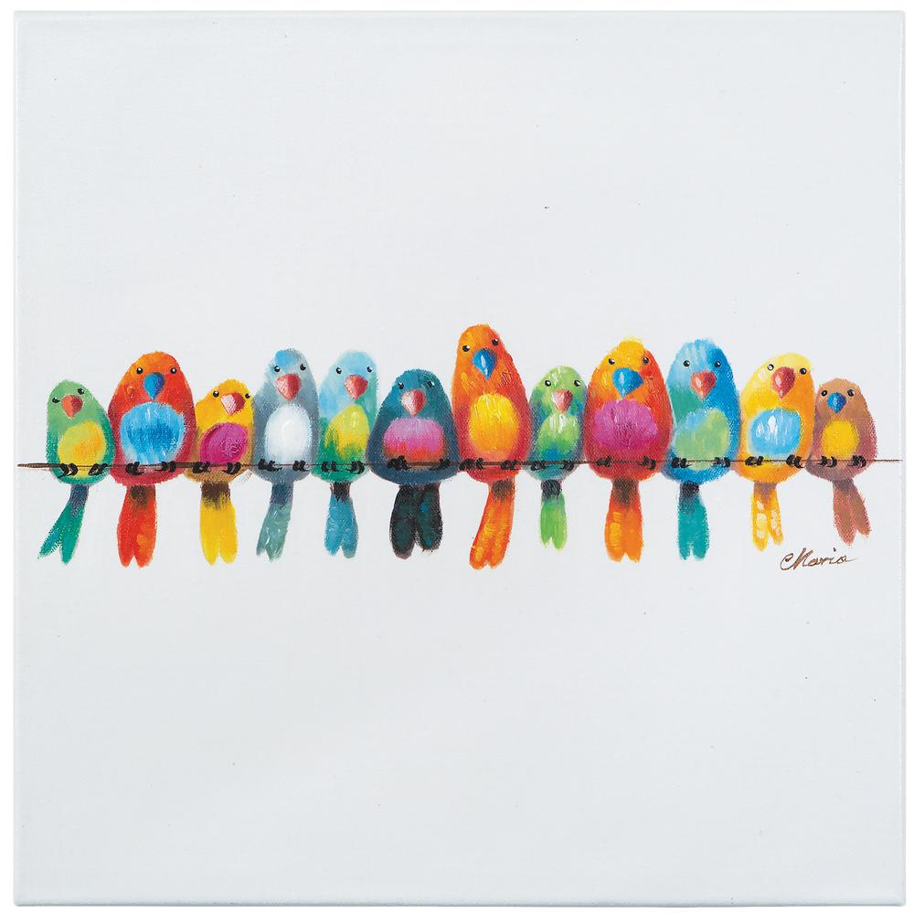 Yosemite Home Decor 20 in. H x 20 in. W "Birds on a Wire III" Artwork