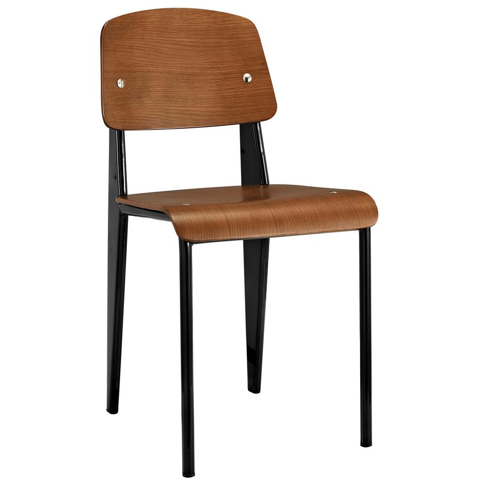 Walnut Black Cabin Dining Side Chair