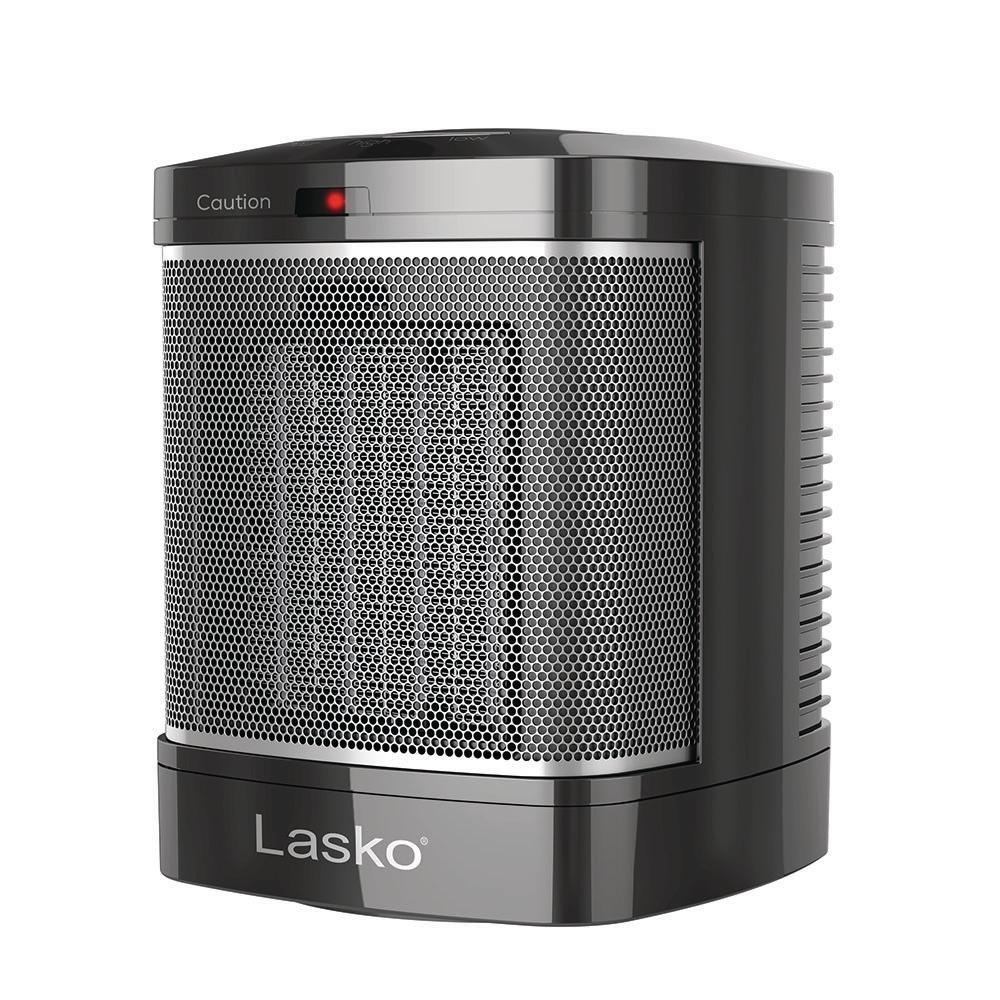 Lasko Simple Touch 1 500 Watt Electric Ceramic Space Heater With Simple Heat Button Cd08500 The Home Depot