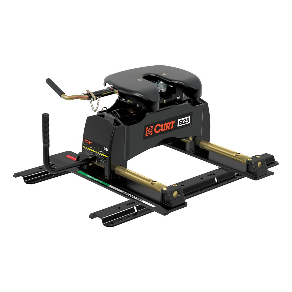 CURT Q25 5th Wheel Hitch with Roller & Rails-16666 - The Home Depot Best 5th Wheel Hitch To Reduce Chucking