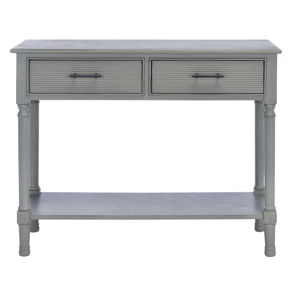 Safavieh Ryder 35.5 in. Distressed Gray 2-Drawer Console Table-CNS5719C ...