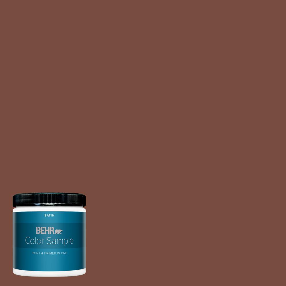 BEHR PREMIUM PLUS 8 oz. PPU219 Royal Liqueur Satin Enamel Interior Paint and Primer in One