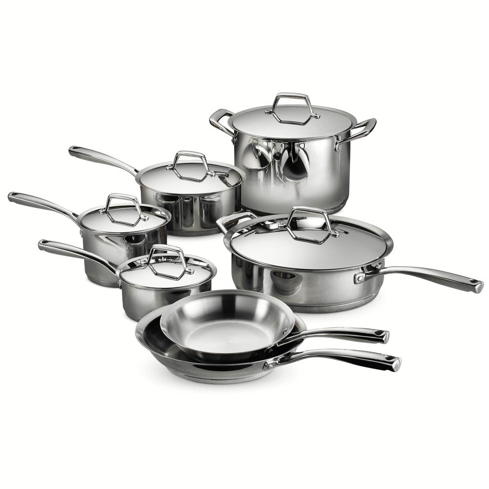 Tramontina Gourmet Prima 12-Piece Stainless Steel Cookware Set with Lids by Tramontina