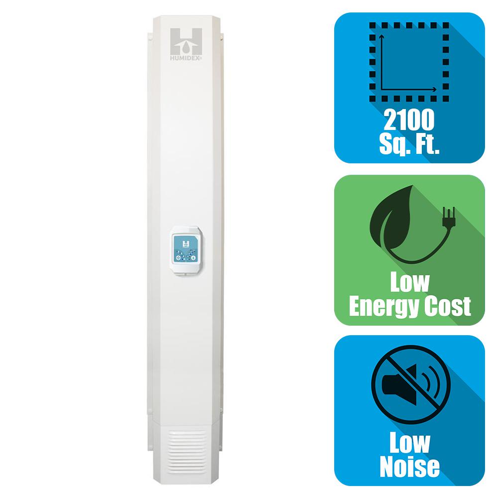 Humidex Whole House Basement Energy Efficient Digital Ventilation System/Dehumidifier for 2100 sq. ft.