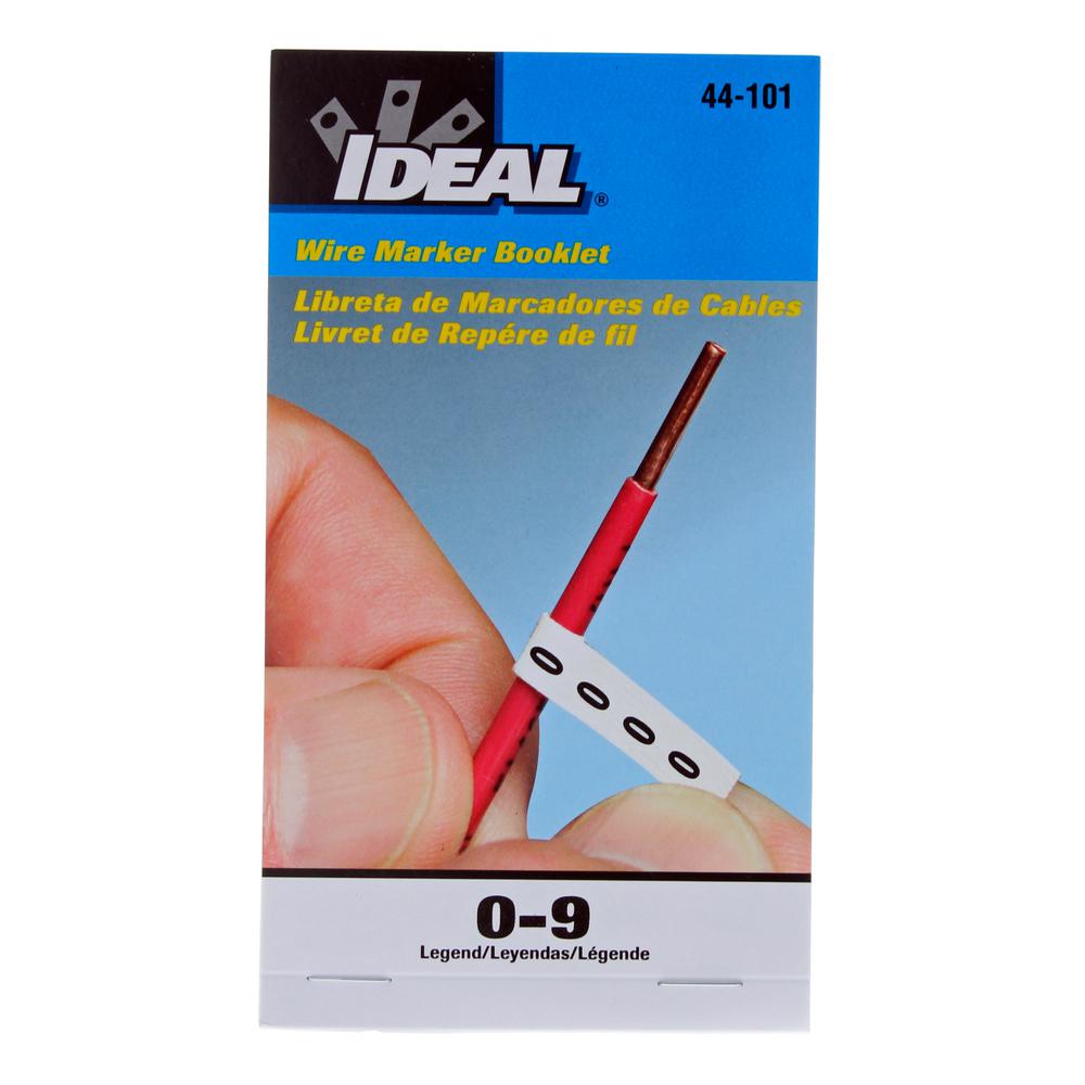 Ideal 44-101 Wire Marker Booklet Legend 45 each 0-9