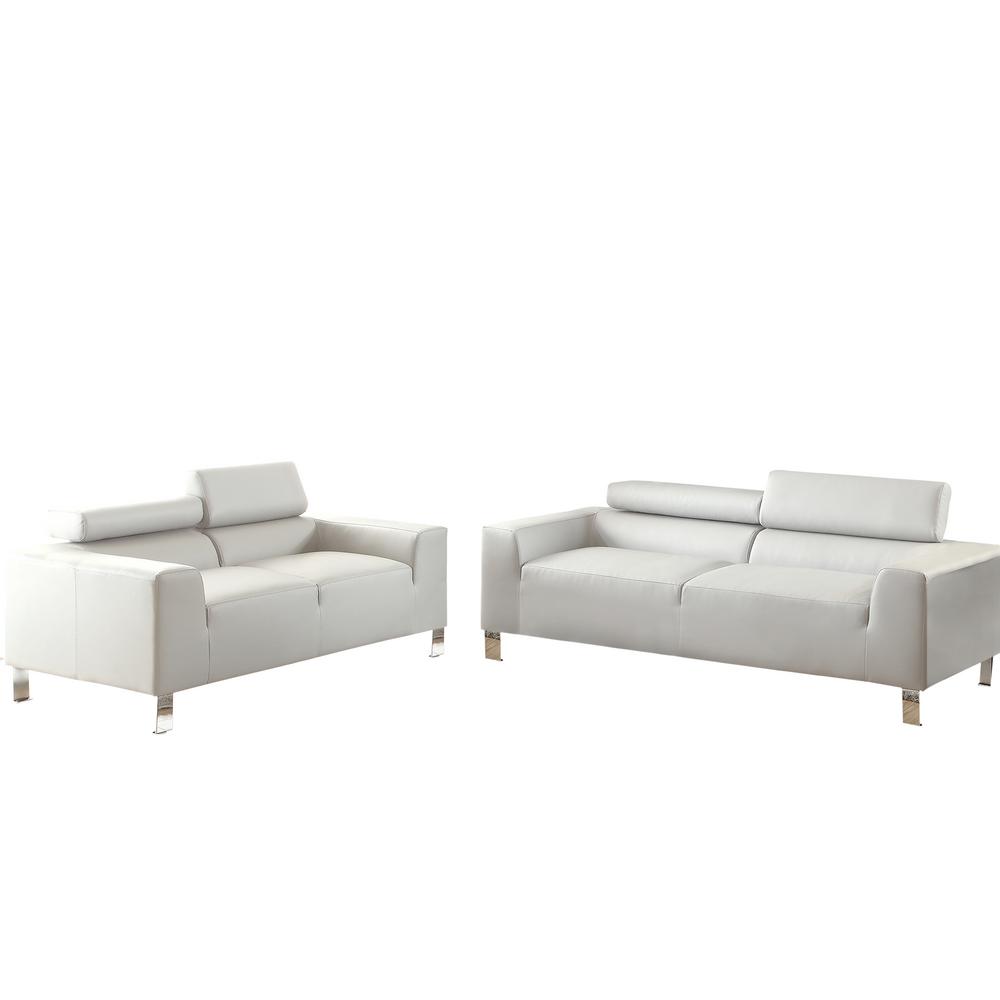 Venetian Worldwide Bari 2 Piece Gray Leatherette Sofa Set Vene F7265 Venetian Worldwide Bari 2 Piece Gray Leatherette Sofa Set