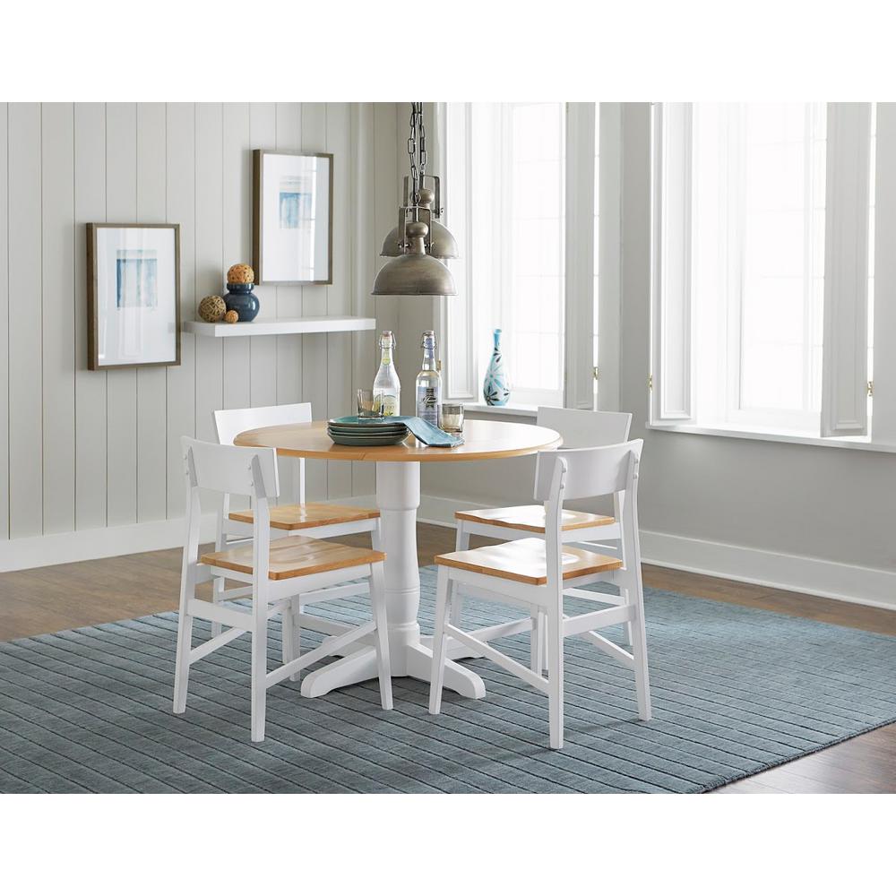 Christy Light Oak White Round Dining Table Christy Light Oak White Round Dining Table