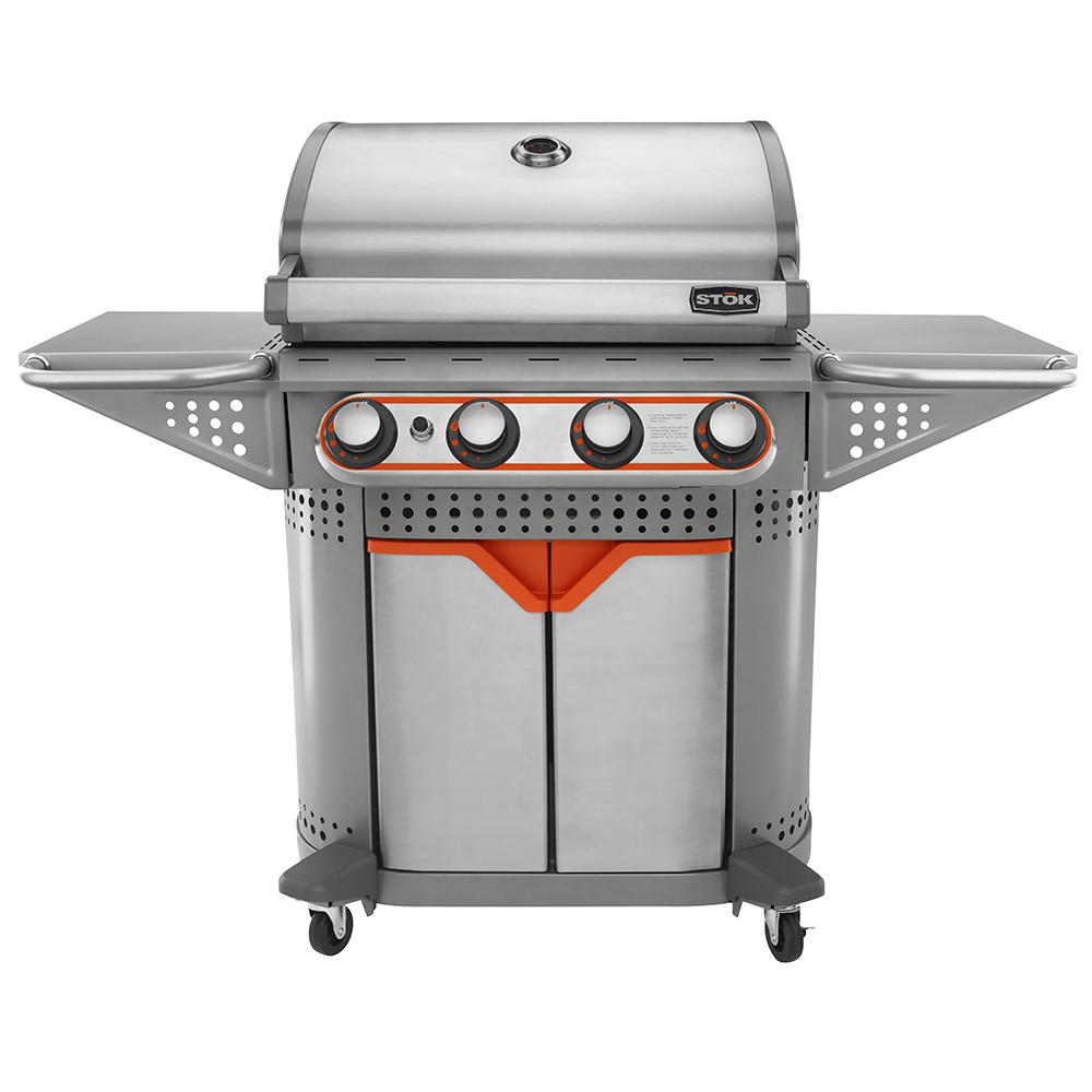 UPC 033287167333 product image for STOK Quattro 4-Burner Propane Gas Grill in Stainless Steel with Insert System, S | upcitemdb.com