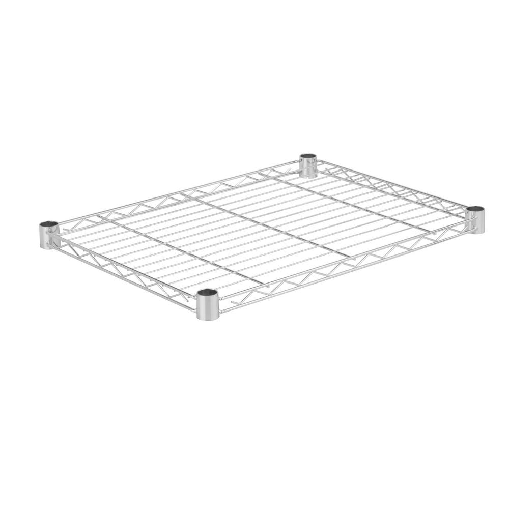 HoneyCanDo 24 in. W x 18 in. D 350 lbs. Steel Shelf in Chrome
