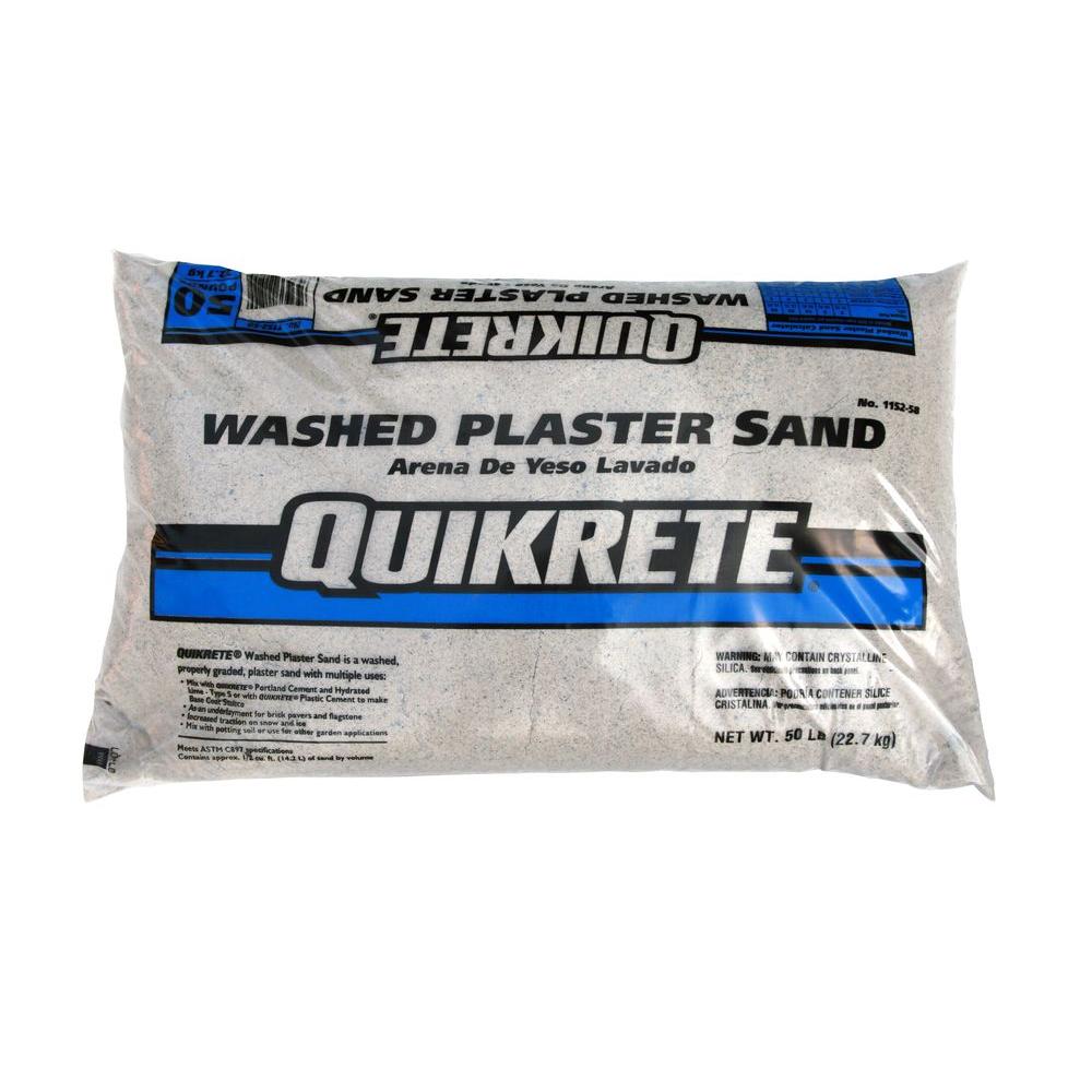 Quikrete 50 Lb Washed Plaster Sand 115258 The Home Depot