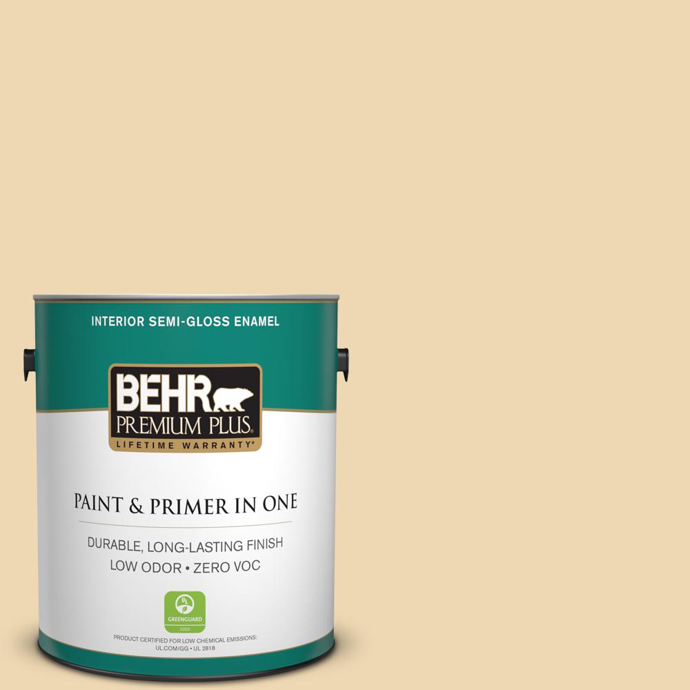 BEHR Premium Plus 1gal. 340E3 Bavarian Cream Zero VOC SemiGloss