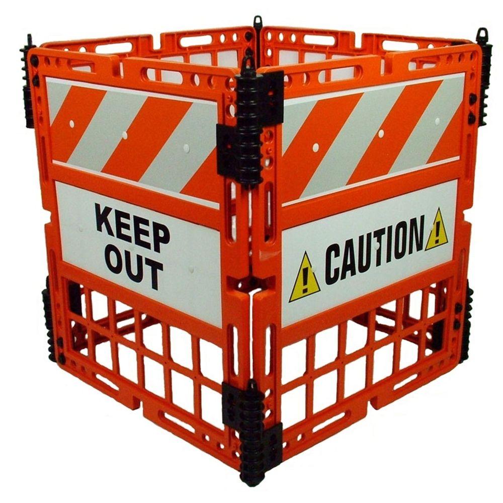 Three D Traffic Works Orange Safety Barrier with 4 Barriers and