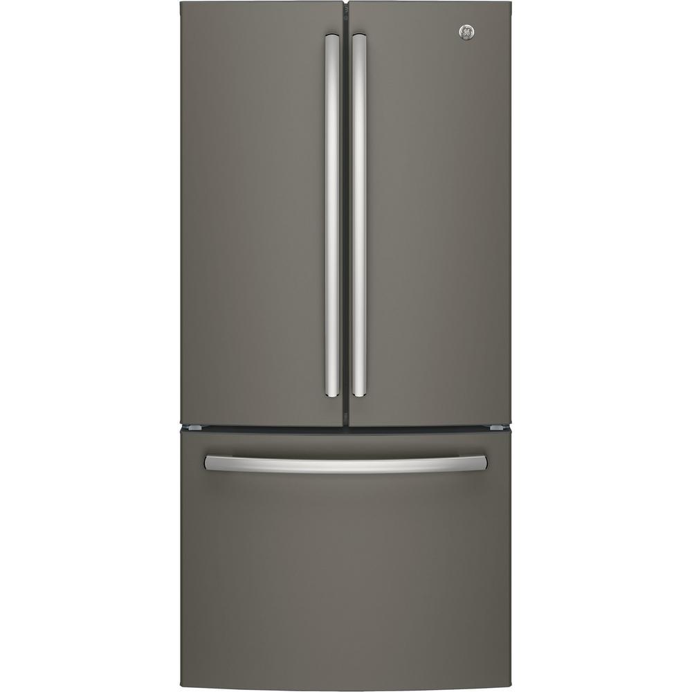 GE 33 in. W 18.6 cu. ft. French Door Refrigerator in Slate, Counter Depth and Fingerprint