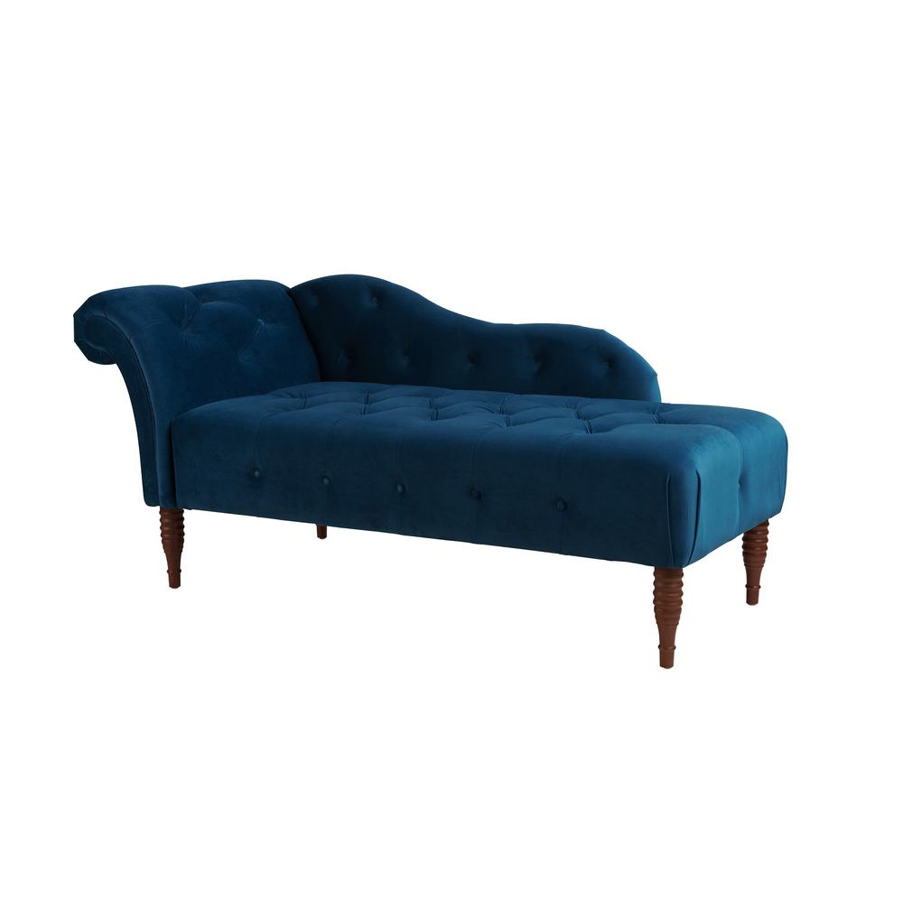 Jennifer Taylor Satin Teal Right Arm Facing Samuel Chaise Lounge Jennifer Taylor Satin Teal Right Arm Facing Samuel Chaise Lounge
